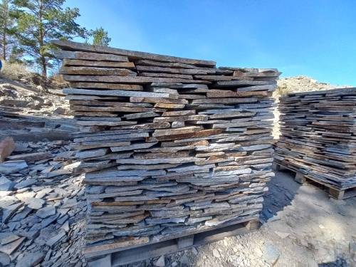 Плитняк златолит серебристый для фасада купить в Карабаше