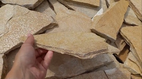 Плитняк златолит жёлтый для фасада 1,5-3 см купить в Карабаше