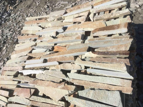 Горбушка златолит золотистый для облицовки купить в Карабаше